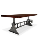 Delta Dining Table - Adjustable Height Mechanical Base - Mahogany Top - Knox Deco - Tables