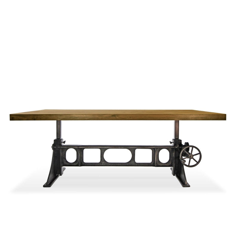 Delta Dining Table - Adjustable Height Mechanical Base - Natural Wood Top - Knox Deco - Tables