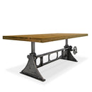 Delta Dining Table - Adjustable Height Mechanical Base - Natural Wood Top - Knox Deco - Tables