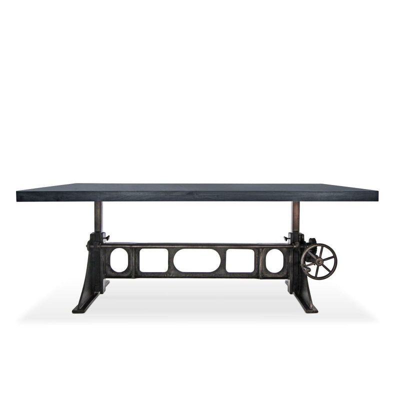 Delta Dining Table - Adjustable Height Mechanical Base - Pewter Gray Top - Knox Deco - Tables