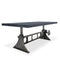 Delta Dining Table - Adjustable Height Mechanical Base - Pewter Gray Top - Knox Deco - Tables