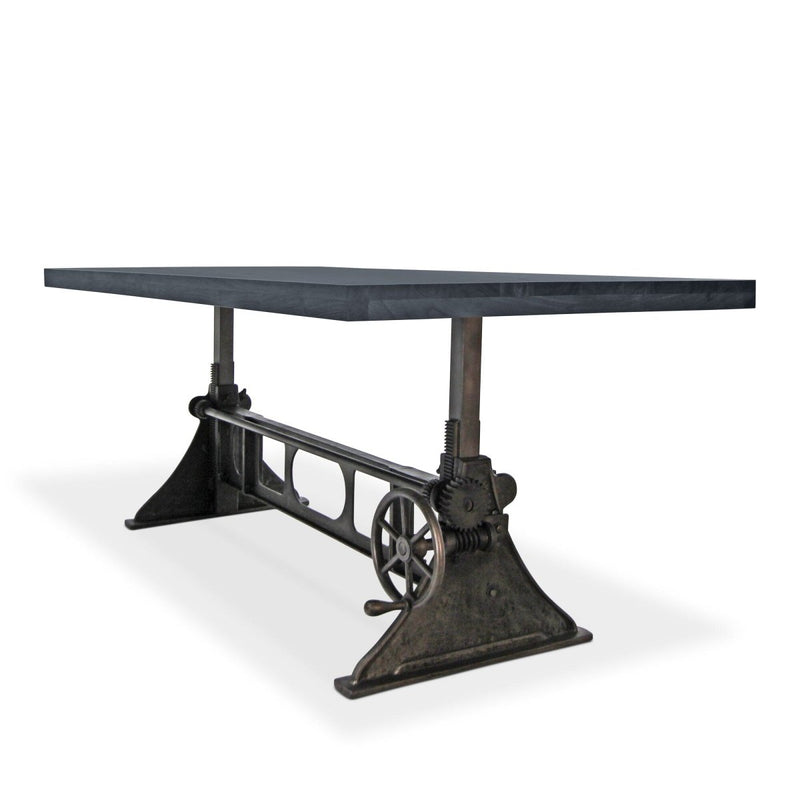 Delta Dining Table - Adjustable Height Mechanical Base - Pewter Gray Top - Knox Deco - Tables