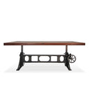 Delta Dining Table - Adjustable Height Mechanical Base - Provincial Wood Top - Knox Deco - Tables