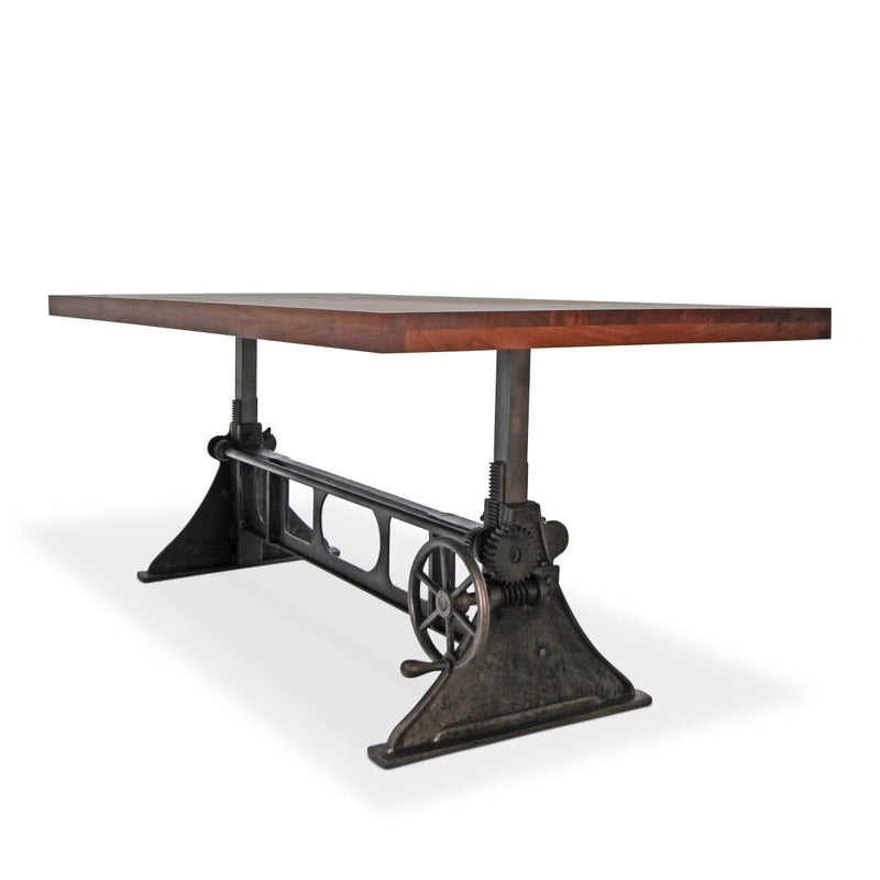 Delta Dining Table - Adjustable Height Mechanical Base - Provincial Wood Top - Knox Deco - Tables