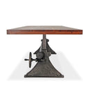 Delta Dining Table - Adjustable Height Mechanical Base - Provincial Wood Top - Knox Deco - Tables