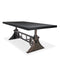 Delta Dining Table - Adjustable Height Mechanical Base - Rustic Ebony Top - Knox Deco - Tables