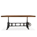 Delta Dining Table - Adjustable Height Mechanical Base - Rustic Walnut Top - Knox Deco - Tables