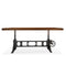 Delta Dining Table - Adjustable Height Mechanical Base - Rustic Walnut Top - Knox Deco - Tables