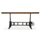 Delta Dining Table - Adjustable Height Mechanical Base - Walnut Wood Top - Knox Deco - Tables