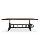 Delta Dining Table - Adjustable Height Mechanical Base - Walnut Wood Top - Knox Deco - Tables