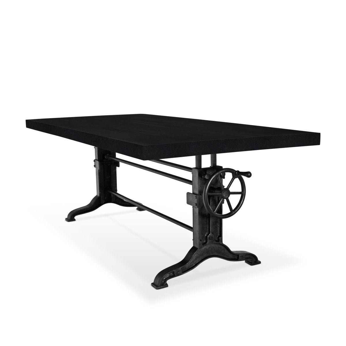 Frederick Industrial Adjustable Table Black Ebony - Knox Deco