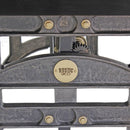 Harvester Industrial Dining Table - Iron Adjustable Base – 8 ft Ebony Rustic - Knox Deco - Tables