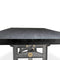 Harvester Industrial Dining Table - Iron Adjustable Base – 8 ft Ebony Rustic - Knox Deco - Tables