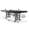 Harvester Industrial Dining Table - Iron Adjustable Base – 8 ft Ebony Rustic - Knox Deco - Tables