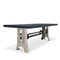 Industrial Dining Table Polished Stainless Steel Adjustable Height - Gray Top - Knox Deco - Tables