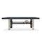 Industrial Dining Table Polished Stainless Steel Adjustable Height - Gray Top - Knox Deco - Tables