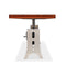 Industrial Dining Table Polished Stainless Steel Adjustable Height - Provincial - Knox Deco - Tables