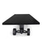 Industrial Trolley Adjustable Communal Table - Iron Wheels - Ebony 120" - Knox Deco - Tables