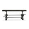 KNOX Adjustable Bench Dining to Bar Height - Steel Base - Gray Velvet Seat - Knox Deco - Seating