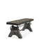 KNOX Adjustable Bench Dining to Bar Height - Steel Base - Gray Velvet Seat - Knox Deco - Seating