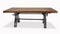 KNOX Adjustable Dining Table - Embossed Cast Iron Base - Provincial - Rustic Deco Incorporated