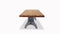 KNOX Adjustable Dining Table - Embossed Cast Iron Base - Provincial - Rustic Deco Incorporated