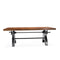 KNOX Adjustable Dining Table - Industrial Cast Iron Base - Rustic Walnut - Knox Deco - Tables