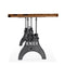 KNOX Adjustable Dining Table - Industrial Cast Iron Base - Rustic Walnut - Knox Deco - Tables