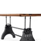 KNOX Adjustable Dining Table - Industrial Cast Iron Base - Rustic Walnut - Knox Deco - Tables
