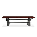 KNOX Adjustable Height Dining Bench - Steel Base - Mahogany Wood Seat - Knox Deco - Seating