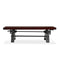 KNOX Adjustable Height Dining Bench - Steel Base - Mahogany Wood Seat - Knox Deco - Seating