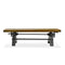 KNOX Adjustable Height Dining Bench - Steel Base - Natural Wood Seat - Knox Deco - Seating