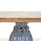 KNOX Adjustable Height Dining Table - Iron Base - 8ft Natural Top - Knox Deco - Tables