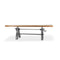 KNOX Adjustable Height Dining Table - Iron Base - 8ft Natural Top - Knox Deco - Tables