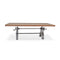 KNOX Adjustable Height Dining Table - Steel Base - 8 ft Acacia Top - Knox Deco - Tables