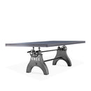 KNOX Adjustable Height Dining Table - Steel Base - 8 ft Gray Top - Knox Deco - Tables