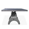 KNOX Adjustable Height Dining Table - Steel Base - 8 ft Gray Top - Knox Deco - Tables