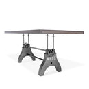KNOX Adjustable Height Dining Table - Steel Base - 8 ft Gray Top - Knox Deco - Tables