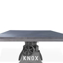 KNOX Adjustable Height Dining Table - Steel Base - 8 ft Gray Top - Knox Deco - Tables