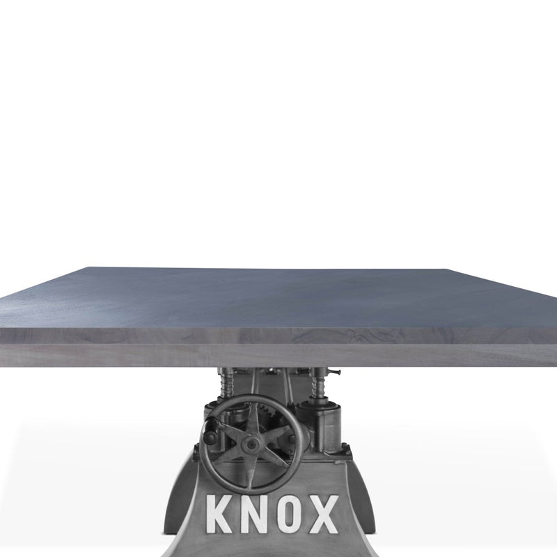 KNOX Adjustable Height Dining Table - Steel Base - 8 ft Gray Top - Knox Deco - Tables