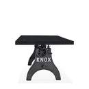 KNOX Adjustable Height Dining Table - Steel Base - Ebony Top - Knox Deco - Tables