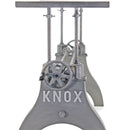 KNOX Adjustable Height Industrial Crank Dining Table Base Desk - Cast Iron - Knox Deco - DIY