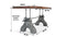 KNOX II Adjustable Dining Table - Industrial Iron Base - Rustic Natural Top - Knox Deco - Tables