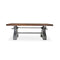 KNOX II Adjustable Dining Table - Industrial Iron Base - Rustic Natural Top - Knox Deco - Tables