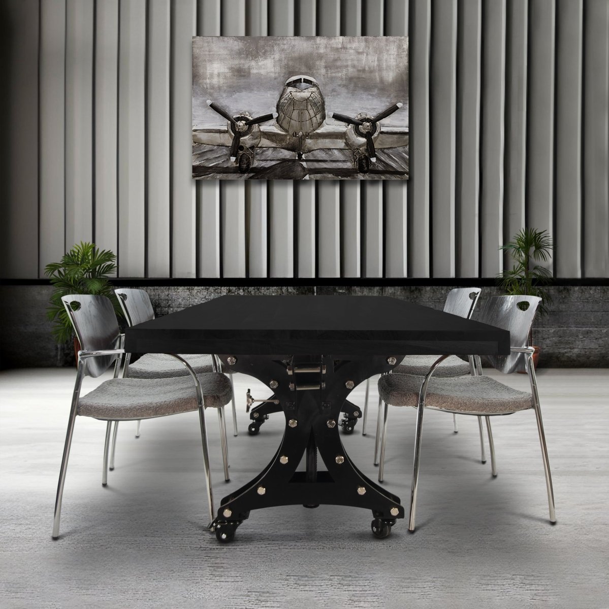 Deco Base Heavy-duty Metal Adjustable Height Table Bases - Knox Deco