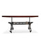 Longeron Industrial Dining Table Adjustable - Casters - Mahogany Top - Knox Deco - Tables