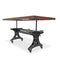 Longeron Industrial Dining Table Adjustable Casters - Rustic Natural Top - Knox Deco - Tables