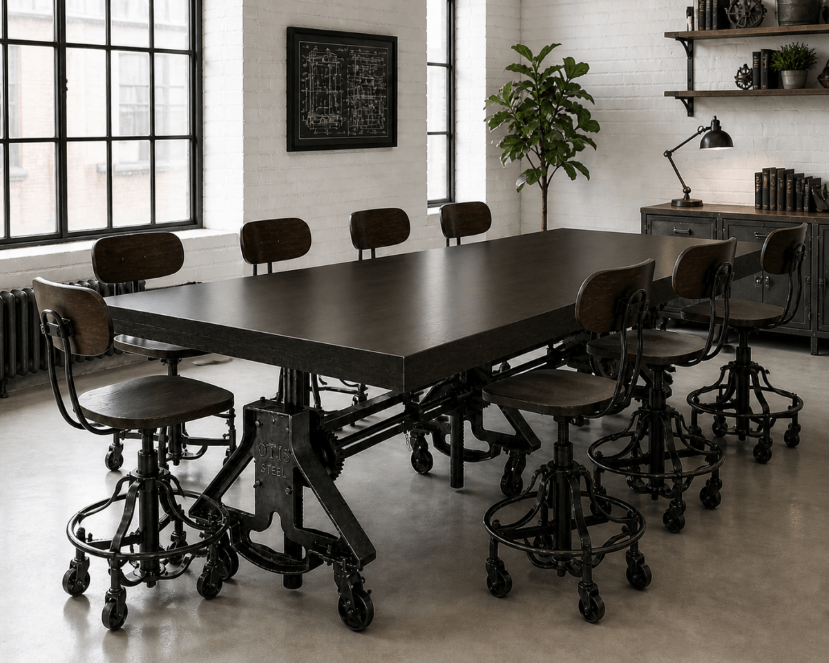 Heavy-duty Metal Adjustable Height Table Bases - Knox Deco