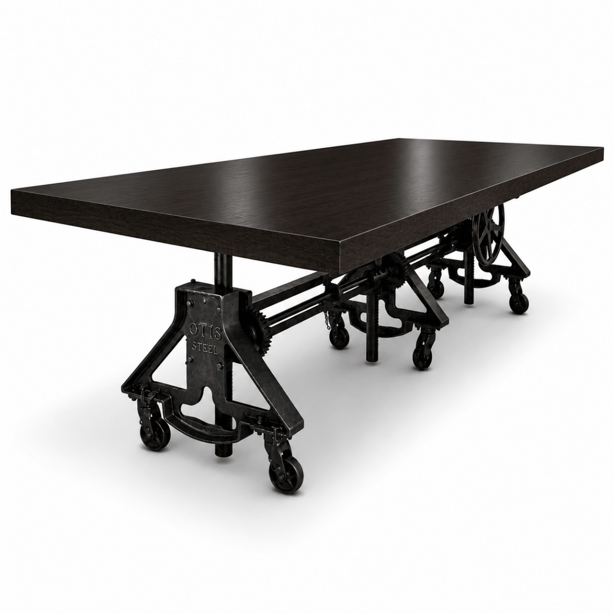 Otis Adjustable Conference Table 10 ft Espresso Industrial - Knox Deco