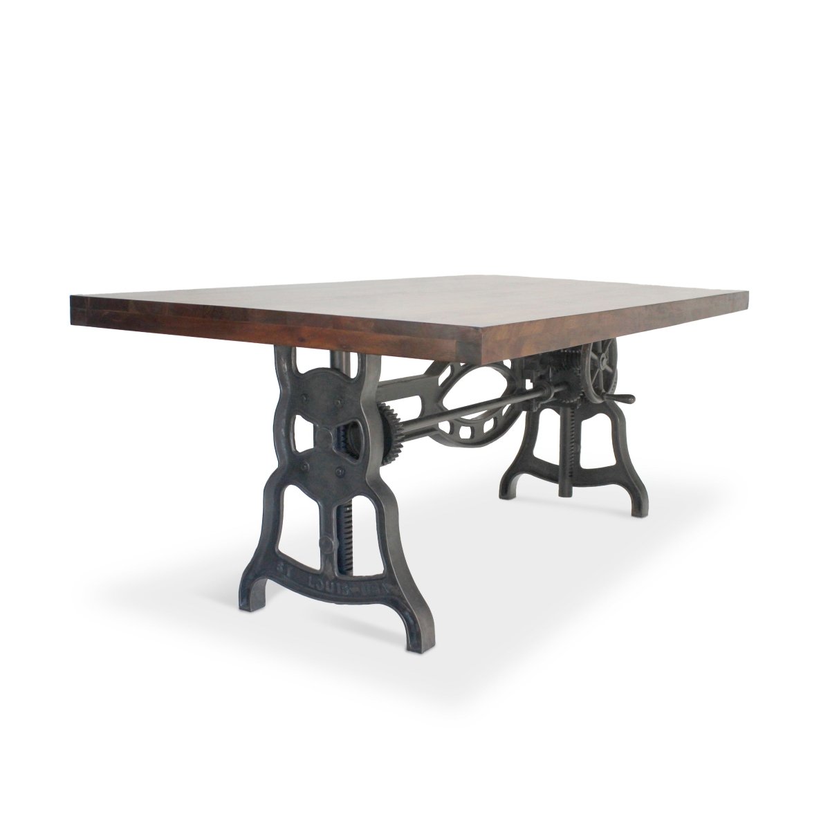 Shoemaker Dining Table - Adjustable Height Iron Base - Walnut Top ...